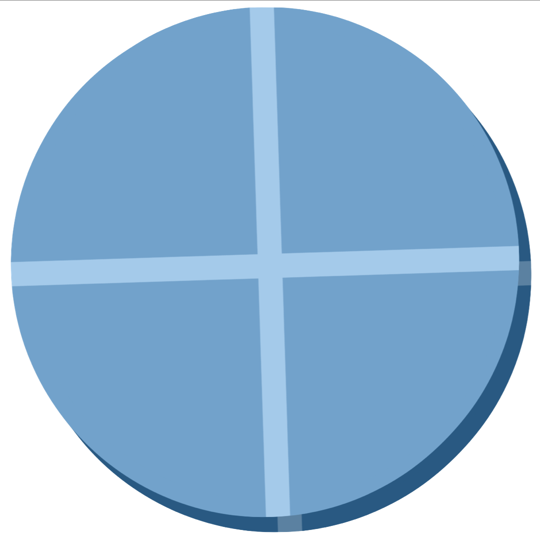 Cuatro cuadrantes del logo de Quarto.